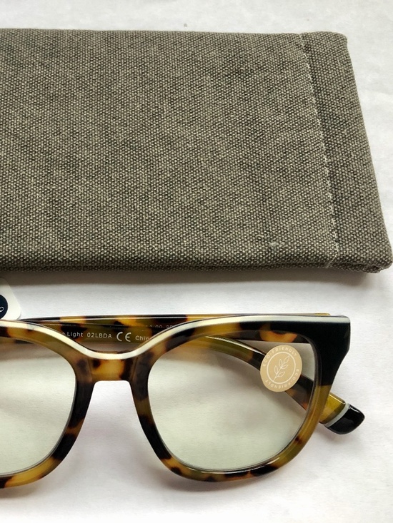 New Tortoise Ramona‎ Peepers Progressive blue light filter readers +1.00 & case